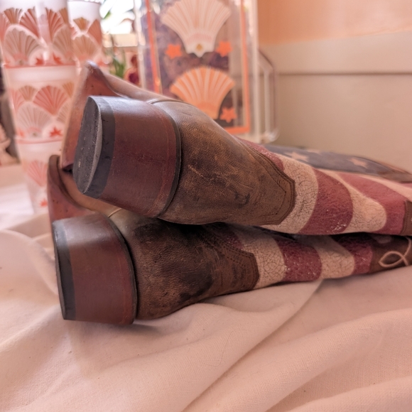 Shyanne Women's American Flag Snip Toe Cowgirl Boots Size 8.5M - Picture 10 of 10